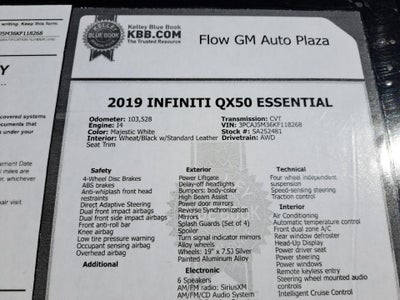 2019 INFINITI QX50 ESSENTIAL