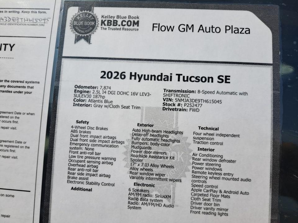 2026 Hyundai TUCSON SE