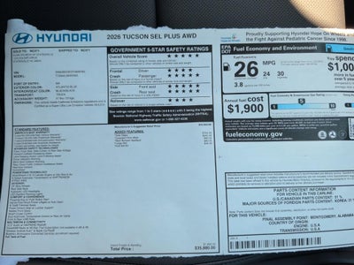 2026 Hyundai TUCSON SEL Plus