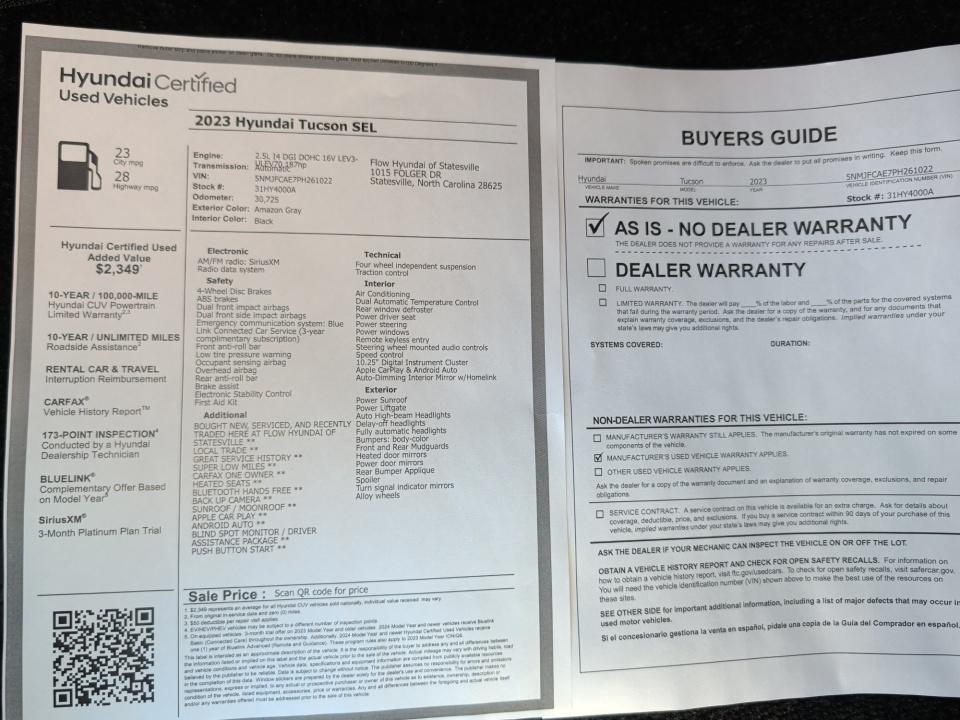 2023 Hyundai TUCSON SEL