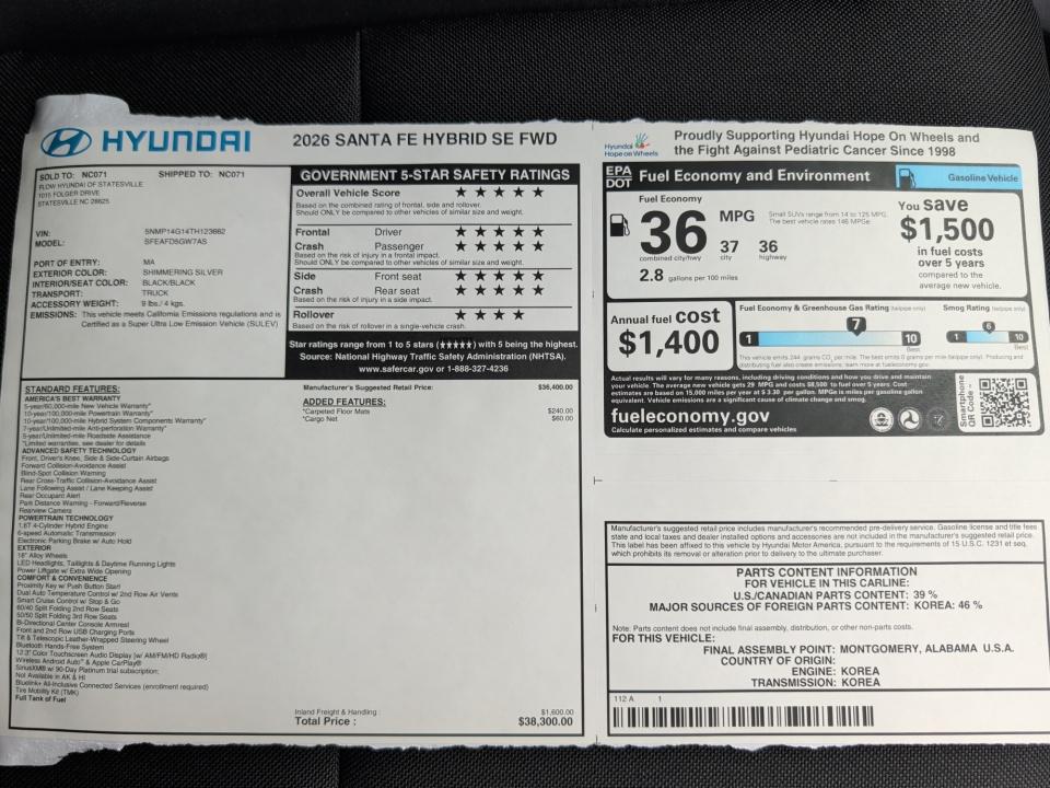 2026 Hyundai SANTA FE HYBRID SE
