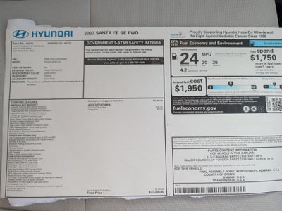 2027 Hyundai SANTA FE SE