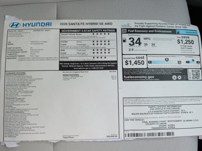 2026 Hyundai SANTA FE HYBRID SE
