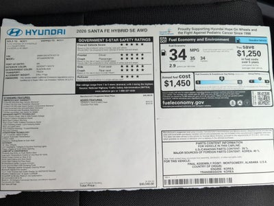 2026 Hyundai SANTA FE HYBRID SE