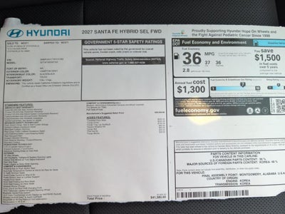 2027 Hyundai SANTA FE HYBRID SEL