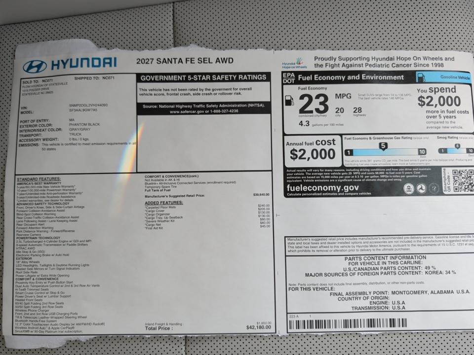 2027 Hyundai SANTA FE SEL