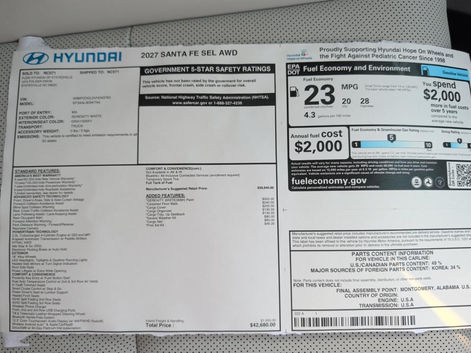2027 Hyundai SANTA FE SEL