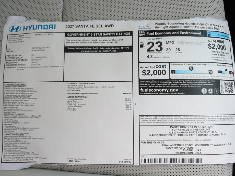 2027 Hyundai SANTA FE SEL