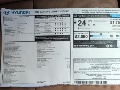 2026 Hyundai SANTA FE Limited 7 Passenger