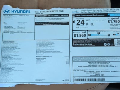 2027 Hyundai SANTA FE Limited 7P