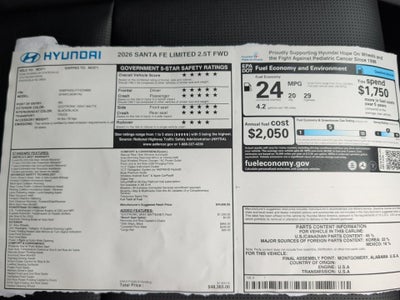 2026 Hyundai SANTA FE Limited 7P