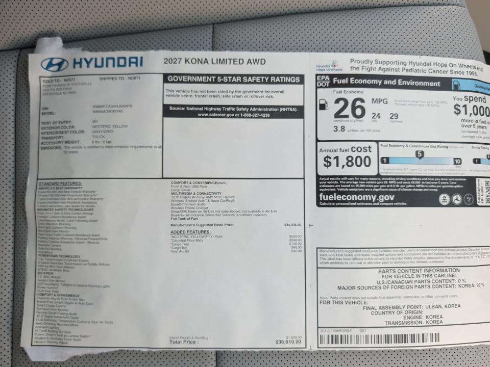 2027 Hyundai KONA Limited