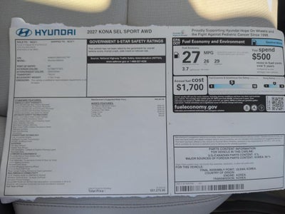 2027 Hyundai KONA SEL Sport