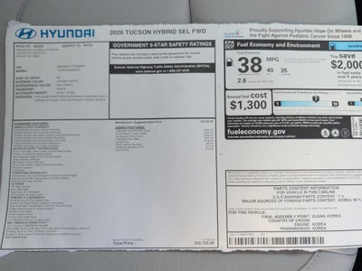 2026 Hyundai Tucson Hybrid SEL