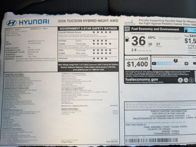 2026 Hyundai TUCSON HYBRID Limited