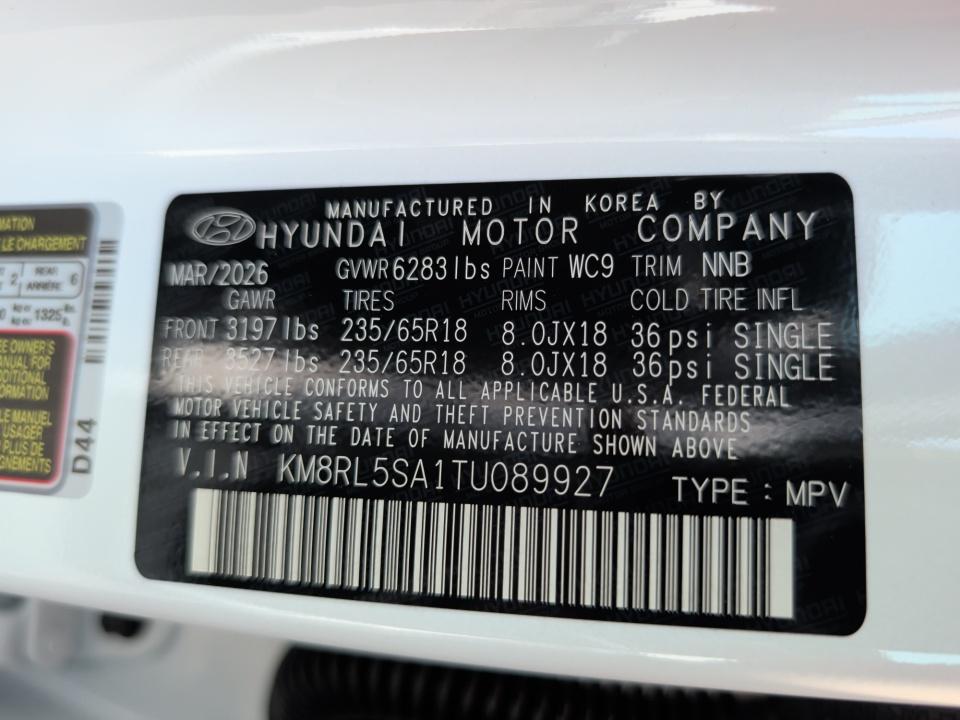2026 Hyundai PALISADE HEV Blue SEL 8P