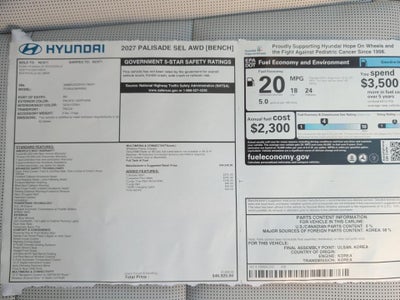 2027 Hyundai PALISADE SEL 8P