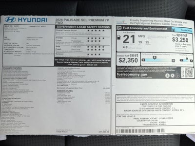 2026 Hyundai PALISADE SEL Premium 7P