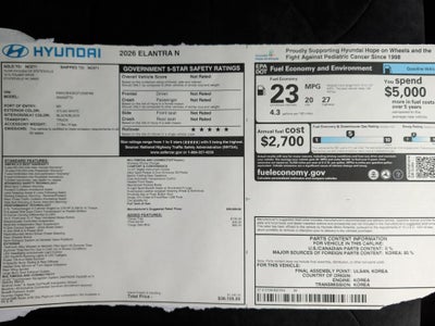 2026 Hyundai ELANTRA N DCT