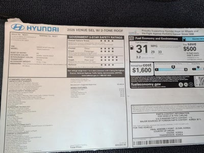 2026 Hyundai VENUE SEL
